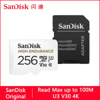SanDisk HIGH ENDURANCE Micro SD 128GB 32GB 64GB 256GB U3 V30 4K Micro SD Memory Card SD/TF Flash MicroSD Card for Monitor Video
