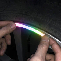 20PCS/Sets Car Tire Reflective Sticker Tire Warning Sticker Rainbow Personality Motorcycle Electric Vehicle Sticker Decoration