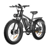 US Warehouse 2000W Dual Motor Electric Bike 22.4AH Battery Two Wheel Drive E-Bike 26"x4.0" Fat Tire Bicycle