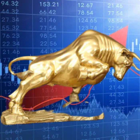2024 HOME Company Financial stock bull market bring GOOD LUCK money Mascot copper Carving golden bull statue Decorative gift