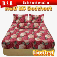 Fast Delivery MY FlashSale ⚡ BSB_ 2-in-1 Single 4-in-1 Queen Fitted Bedsheet Set Soft Machine Washab