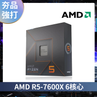 AMD 超微 Ryzen R5-7600X 6核心 CPU中央處理器