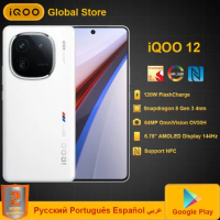 New iQOO 12 6.78'' new 144Hz 1.5K AMOLED 5000mAh 120W Super Charge 64MP Snapdragon 8 Gen3 Android 14