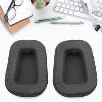 1 Pair Earmuffs Cushion Mesh Fabric/Protein Leather Ear Pads Cushions Headphones Ear Cushions for Logitech G633 G933 Headphones