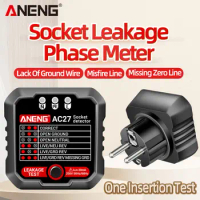 ANENG AC27 250V Socket Tester Receptacle Detector Leakage Plug Polarity Ground Line Automatic Electric Circuit Voltage Detector