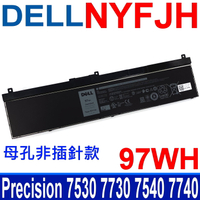 DELL NYFJH 6芯 電池 5TF10 GHXKY 0H6KV P34E001 P74F002 RY3F9 Precision 7530 7730 7540 7740 系列