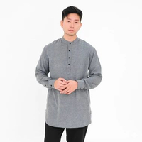 SANVANINA Kemeja Kurta Salman Lengan Panjang | Kurta Pakistan Gamis Longdress F-03 F-03D Machine Gre