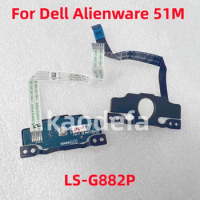 LS-G882P For Dell Alienware Area 51M Laptop Power-on board Switch board with wires 100% Test OK