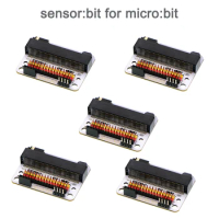 RCmall 5pcs Sensor:bit Sensorbit Breakout Board for BBC micro:bit microbit, Integrated Buzzer &amp; Audio Jack, for LEGOed