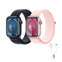 二合一充電線組【Apple】Apple Watch S9 LTE 45mm(鋁金屬錶殼搭配運動型錶環)