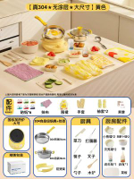 食品級304不銹鋼迷你小廚房做飯廚具真實版全套套裝兒童烹飪教具