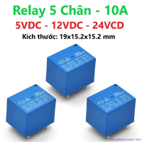 Relay 5 Chân 5V 12V 24V 10A, Rơ Le 5 Chân 10A, Role 5 chân
