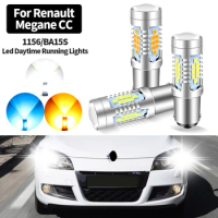2pcs Canbus No Error LED Daytime Running Light DRL Bulb Lamp P21W BA15S 1156 For Renault Megane CC 2010 2012-2013.12