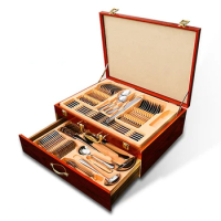 Wholesale High Quality Cutlery Set 72 pcs, 84pcs 72pcs Cutlery Set in Wooden Case