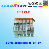10pcs BCI-3E CLI-6 ink cartridge compatible for CANON BCI-3eBK BCI-6BK/6C/6M/6Y BJC-6000/6100/6200/6500