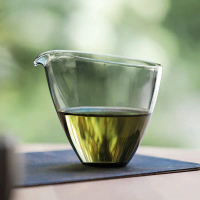 【KHhot】 Water Drop Glass Fair Cup Ashtray 180ml High-End Kung Fu Tea Set Accessory Tea Divider High 