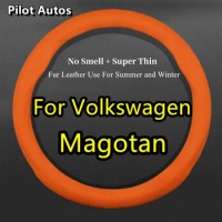 For Volkswagen Magotan Car Steering Wheel Cover No Smell Super Thin Fur Leather Fit 1.4TSI 1.8TSI 2.0TSI 3.0TSI 2012 2013 2015