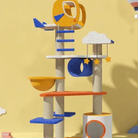 House Cat Tree Cat Climbing Frame Tree Small-sized Apartment Cattery Vertical Cat Toy Integrated Shelf Scratching Post Oversized