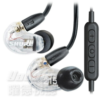 【曜德視聽】SHURE SE215 UNI 透明 噪音隔離 線控入耳式耳機 送硬殼收納盒