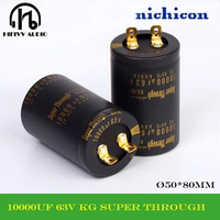 Nichicon 10000UF 63V KG Super Through with Gold Foot For HiEnd Audio Amplifier power filter system