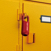 Red Mini Fingerprint Padlock Smart Touch Fingerprint Door Lock USB Keyless Anti Theft Lock For Travel Case Drawer Cabinet Lock