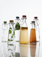 朵頤創意手提水瓶運動水瓶透明玻璃水杯便攜式密封水瓶單個隨手杯1入