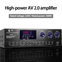 KYYSLB PW-208 150W*2 High-power AV 2.0 Amplifier Professional KTV Home Karaoke Karaoke Stage Heavy Bass Power Amplifier
