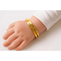 Gelang Monel Anak/Bayi Lapis Emas – FREE Ukir Nama | Anti Karat, Anti Step, Gelang Custom Nama Baby 