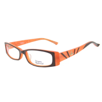 【Vivienne Westwood】光學鏡框斑紋英倫風-黑橘-VW163 04(黑橘-VW163 04)