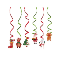 【2square shop】4入組 聖誕節螺旋吊旗 螺旋拉旗 掛旗 拉旗 聖誕節(布置 聖誕節裝飾)