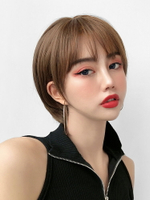 假髮套 假發女短發全頭套式網紅氣質韓版修臉bobo頭韓國圓臉波波頭短直發 交換禮物