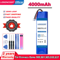 4000mAh Vacuum Battery For Ecovacs Deebot Ozmo 900 901905 930 937 Batteries