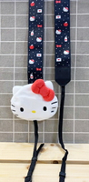 【震撼精品百貨】凱蒂貓 Hello Kitty 日本SANRIO三麗鷗 KITTY 造型相機背帶-KT大頭/黑背帶#85214 震撼日式精品百貨
