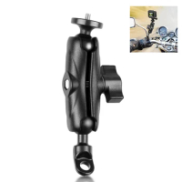 PULUZ Motorcycle Holder Mirror Base Hole Fixed Mount for GoPro and Other Action Cameras Aluminum Alloy Holder