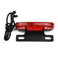 E-Bike Tail Light DC 24-48V Electric Bicycle Rear Lamp Night Safety Warning Flash Lights Cycling Accessories