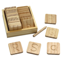 Montessori Capital Small English Letter Groove Blind Writing Board Wooden Toy Early Childhood Educat
