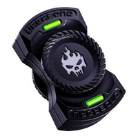 EDC上上簽無限位推牌指尖陀螺啪啪幣金屬解壓玩具甩牌多功能減壓幽靈陀螺-黑色帶夜光