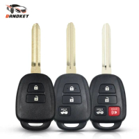 Dandkey Car Remote Key Shell 2/3/4 Buttons For Toyota Camry Corolla RAV4 Prius 2012 2013 2014 2015 2016 2017 Fob TOY43 Key Case