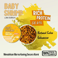 Makanan Pakan Naikan Baby Shrimp Kuning Channa, Arwana, Mas Koki