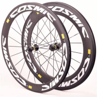 700C Tubular Carbon Wheelset 60mm + 88mm Carbon Clincher Bicycle Wheels Road Bike Basalt Braking wheels