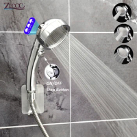 Zloog 3 Modes Bathroom Handheld Shower Head High Pressure Pressurized Showerheads Massage Home Universal Bath Shower Head