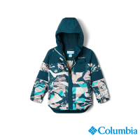 【Columbia 哥倫比亞】女童-Mighty Mogul™金鋁點極暖連帽外套-幾何印花(USB26010NY/HF)