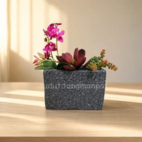 Pot Sukulen Terakota Planter Box Mini Kotak L10P20 Abu Bercak
