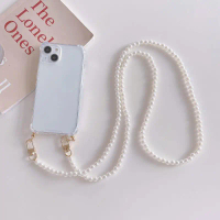 Luxurious Pearl Necklace Strap Phone Case for IPhone 17 Air 16 13 14 15 Pro Max 12 11 XR Mini 7 8 Pl
