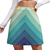 Retro Chevrons 002 Mini Skirt Short women′s skirts Skort for women korean style women clothing