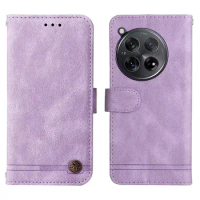 For OnePlus 12R 12 Luxury Leather Case Retro Skin Wallet Book Protect Holder Flip Cover For OnePlus 12R OnePlus12 Phone Bags