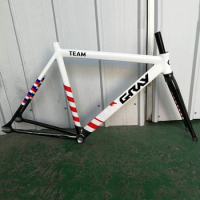 GRAY TEAM 700C Aluminum Alloy Fixed Gear bike Frame Fork Fixie Bike Bicycle Frameset 52cm 55cm