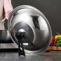 Universal Stainless steel Wok Lid,Standable pan cover,explosion-proof Durable pan Lid Wok 32cm/34cm/36cm