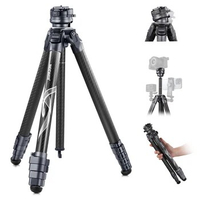 NEEWER TP62" Travel Tripod Carbon Fiber with ±15° Leveling 360° Panorama Head Compatible with Peak Design Capture V3