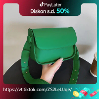 DMTS043 Cewek Tas Selempang wanita Slingbag Kasual Polos untuk Wanita Kulit PU Tas Persegi Tas Bahu 